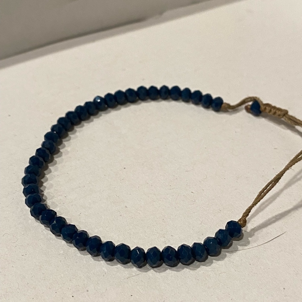 Blue Beaded Bracelet